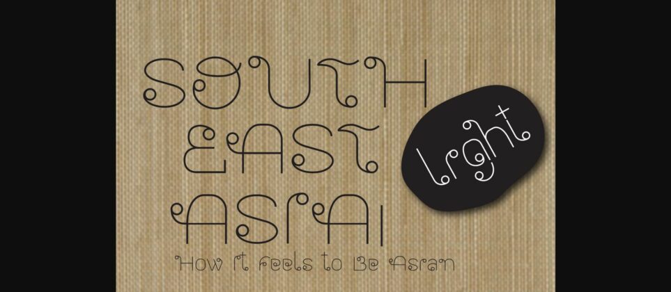 Southeast Asia Light Font Font Poster 3