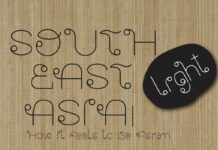 Southeast Asia Light Font Font Poster 1