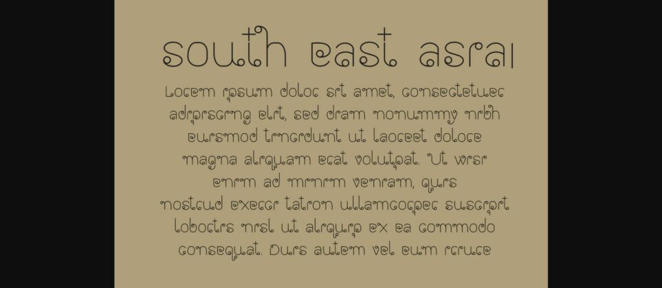 Southeast Asia Light Font Font Poster 5