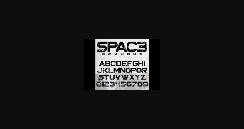 Spac3 Grounge Font Poster 3