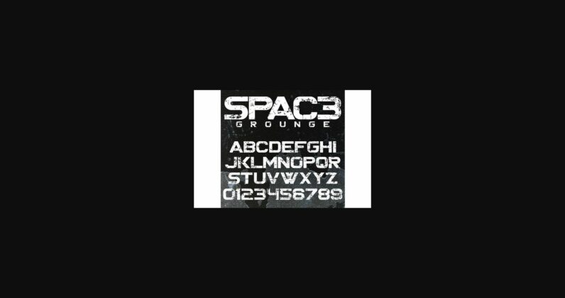 Spac3 Grounge Font Poster 4