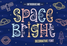 Space Bright Font Poster 1