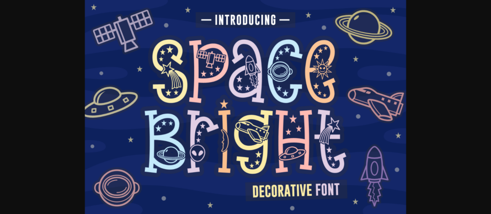 Space Bright Font Poster 1