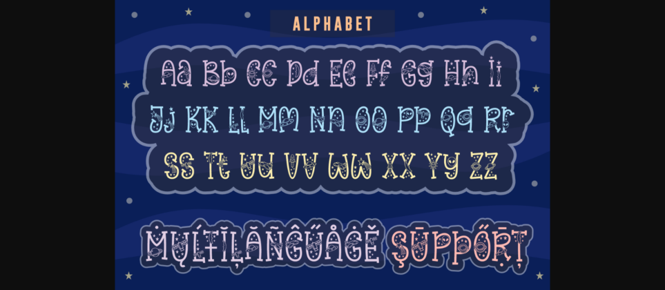 Space Bright Font Poster 6