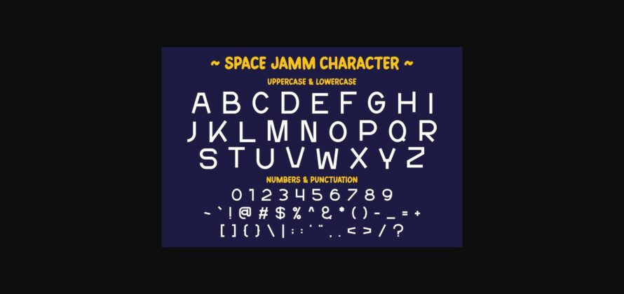 Space Jamm Font Poster 9