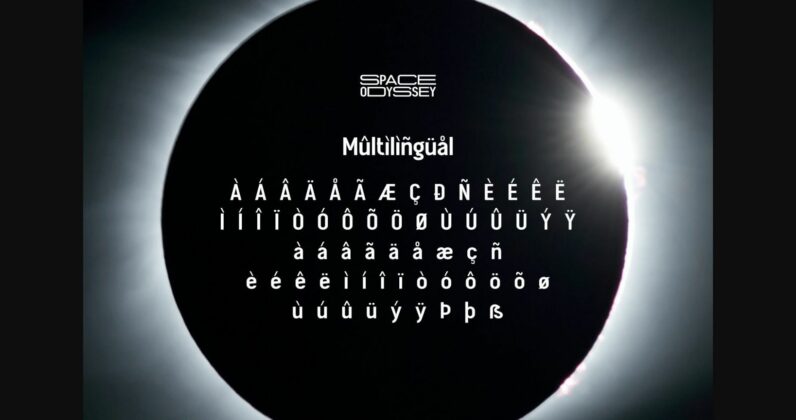 Space Odyssey Font Poster 10