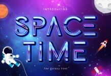 Space Time Font Poster 1