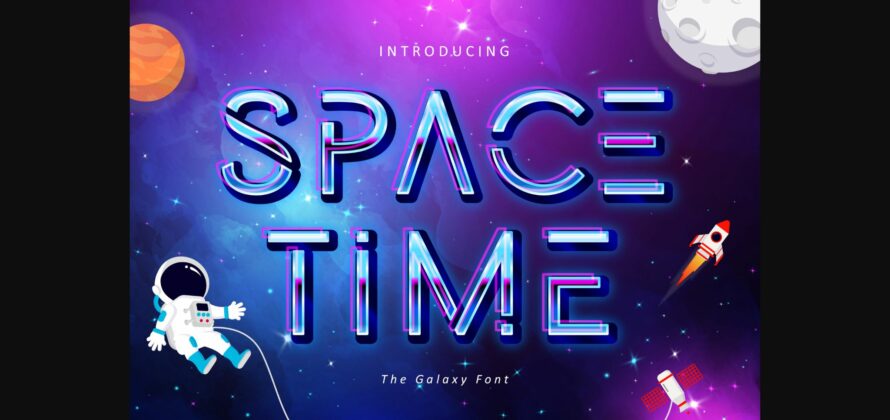 Space Time Font Poster 1