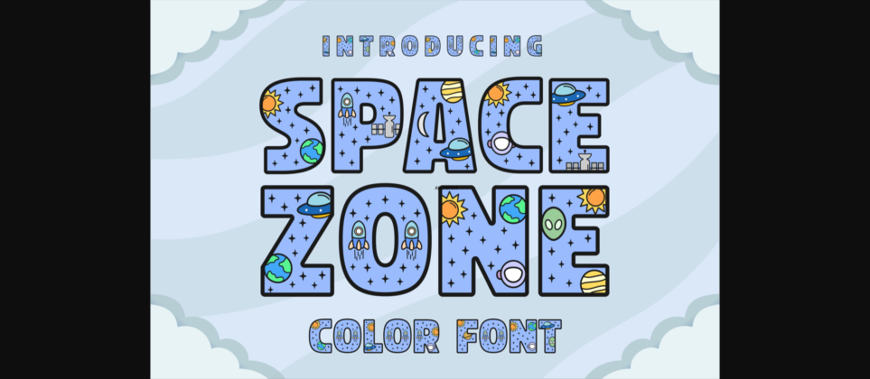 Space Zone Font Poster 3