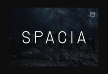 Spacia Font Poster 1