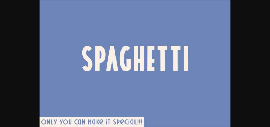 Spaghetti Font Poster 3