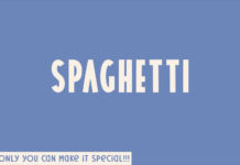 Spaghetti Font Poster 1