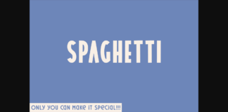 Spaghetti Font Poster 1