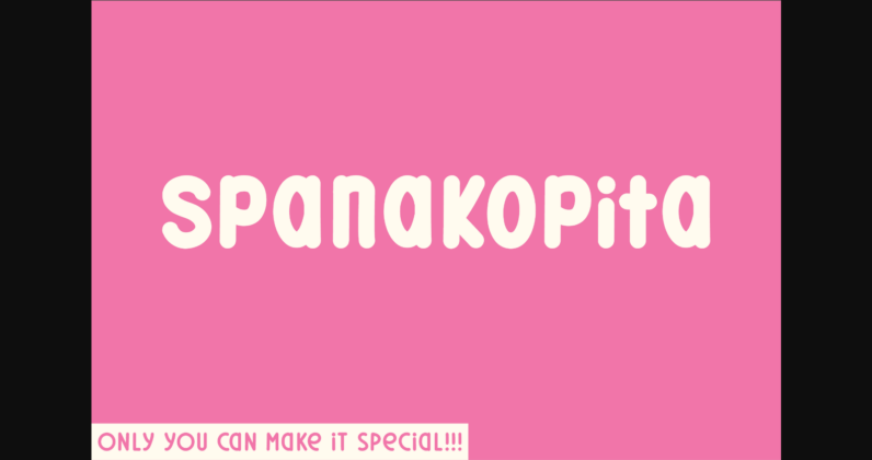 Spanakopita Font Poster 3