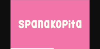 Spanakopita Font Poster 1