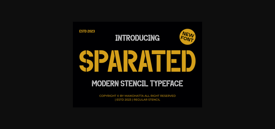 Sparated Font Poster 3
