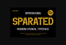 Sparated Font Poster 1