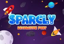 Sparcly Font Poster 1