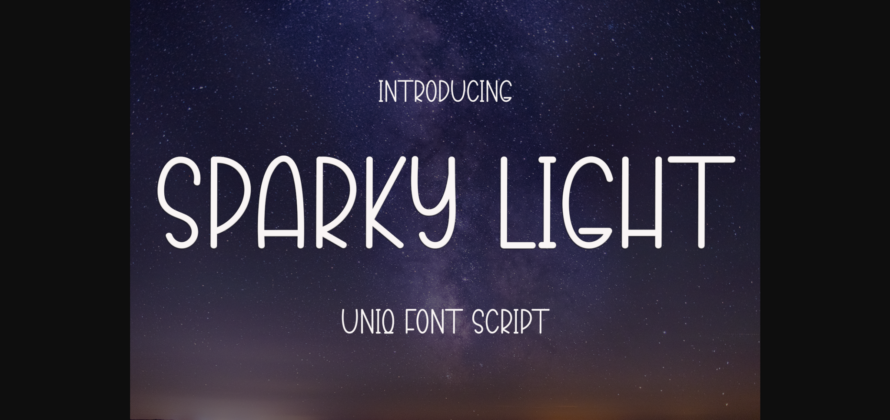 Sparky Light Font Poster 3