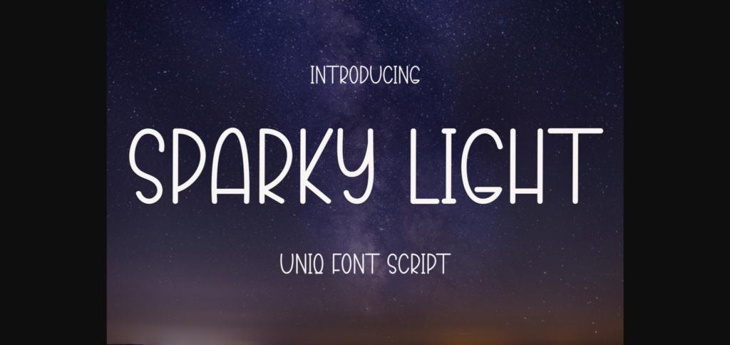 Sparky Light Font Poster 1