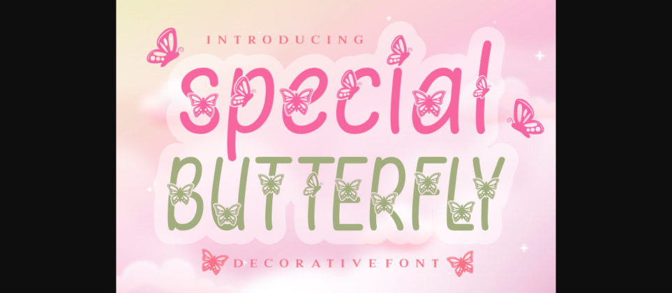 Special Butterfly Font Poster 3