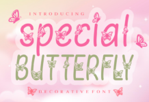 Special Butterfly Font Poster 1