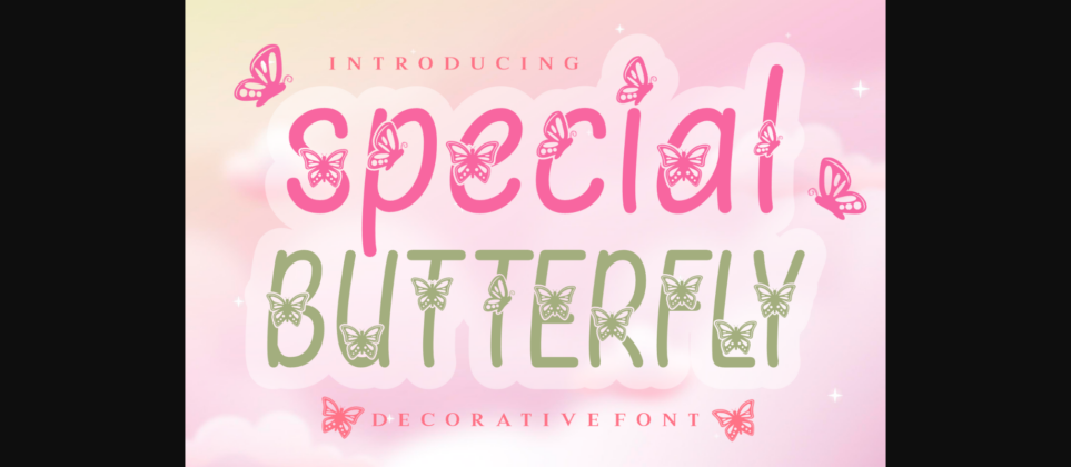 Special Butterfly Font Poster 1