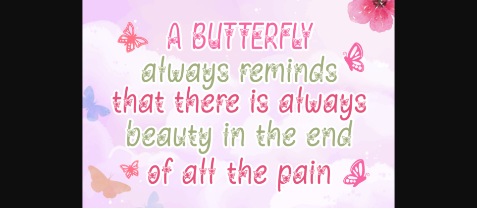 Special Butterfly Font Poster 4