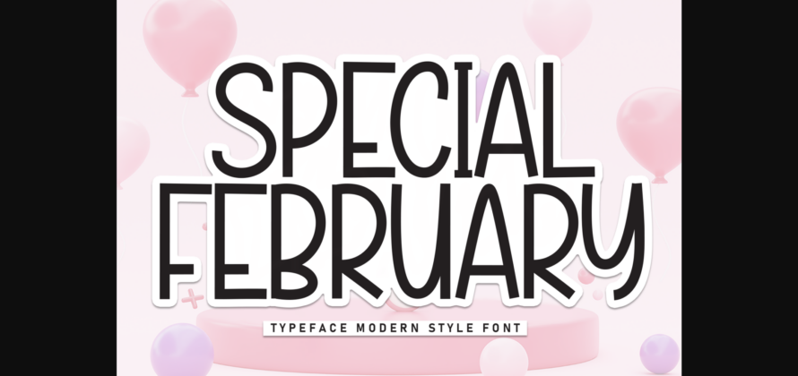 Special February Font Poster 3