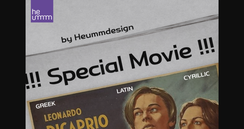 Special Movie Font Poster 1