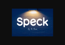 Speck Font Poster 1