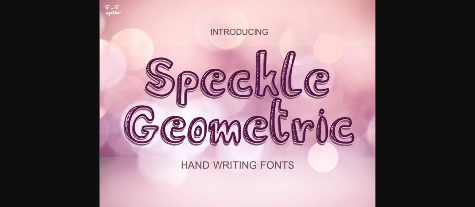 Speckle Geometric Font Poster 3