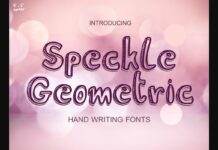 Speckle Geometric Font Poster 1