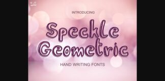 Speckle Geometric Font Poster 1