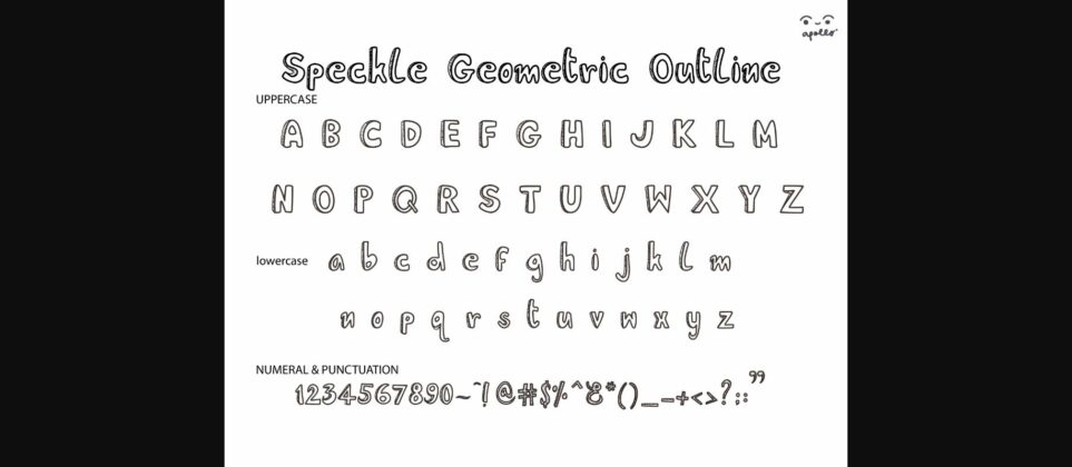 Speckle Geometric Font Poster 4