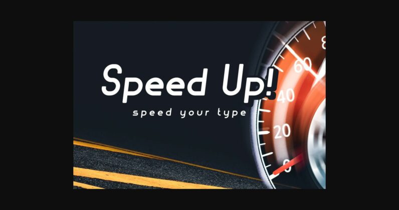 Speed Up Font Poster 3
