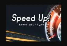 Speed Up Font Speed Up Font Poster 1