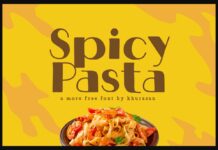 Spicy Pasta Font Poster 1
