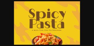 Spicy Pasta Font Poster 1