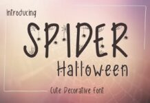 Spider Halloween Font Poster 1