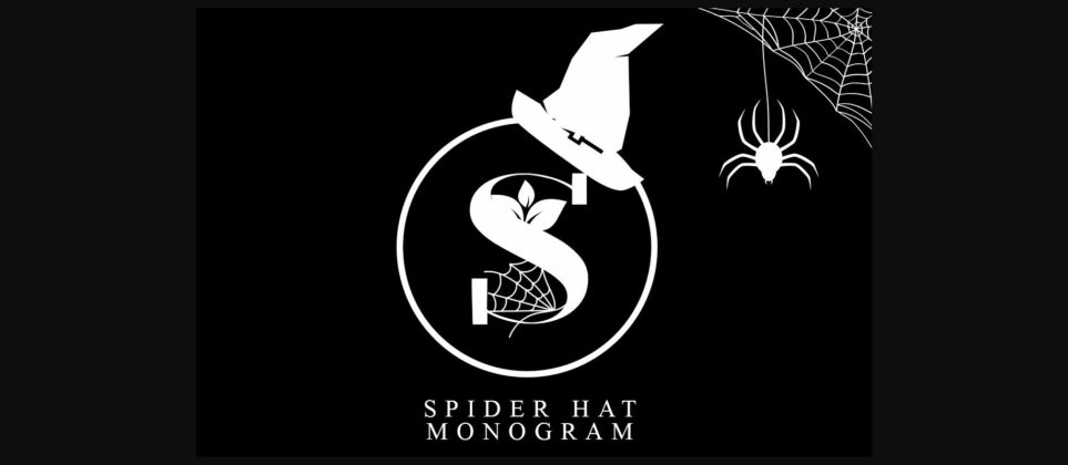 Spider Hat Monogram Font Poster 3