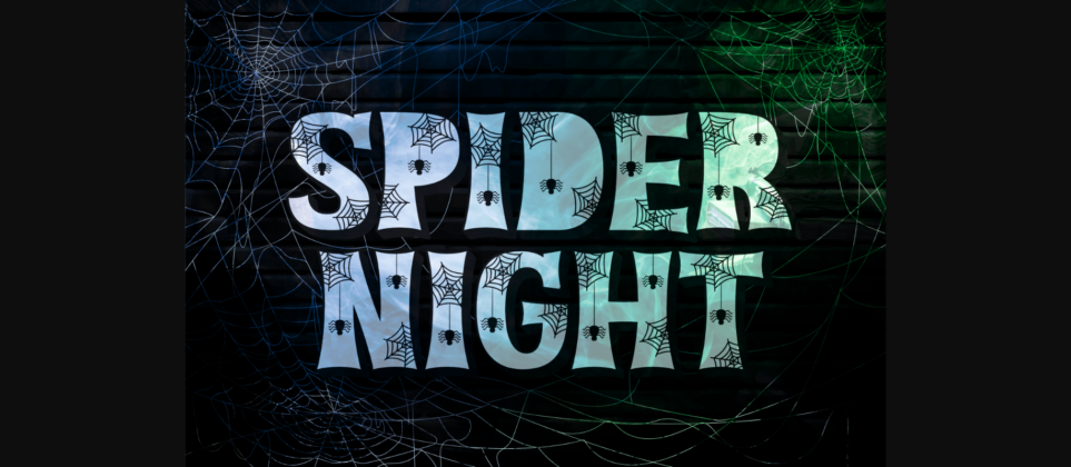 Spider Night Font Poster 3