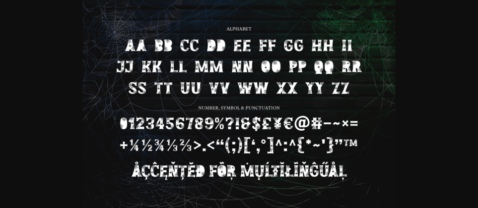 Spider Night Font Poster 7