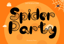 Spider Party Font Poster 1