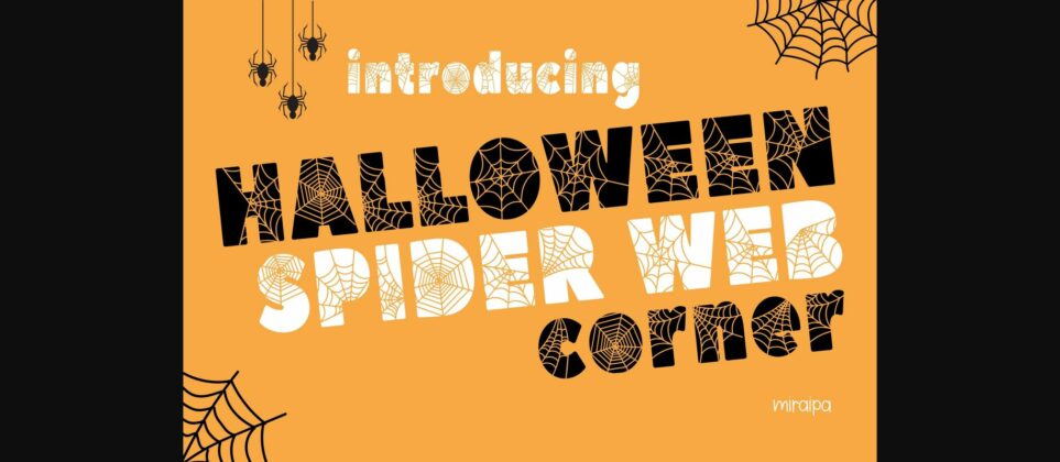 Spider Web Corner Font Poster 3