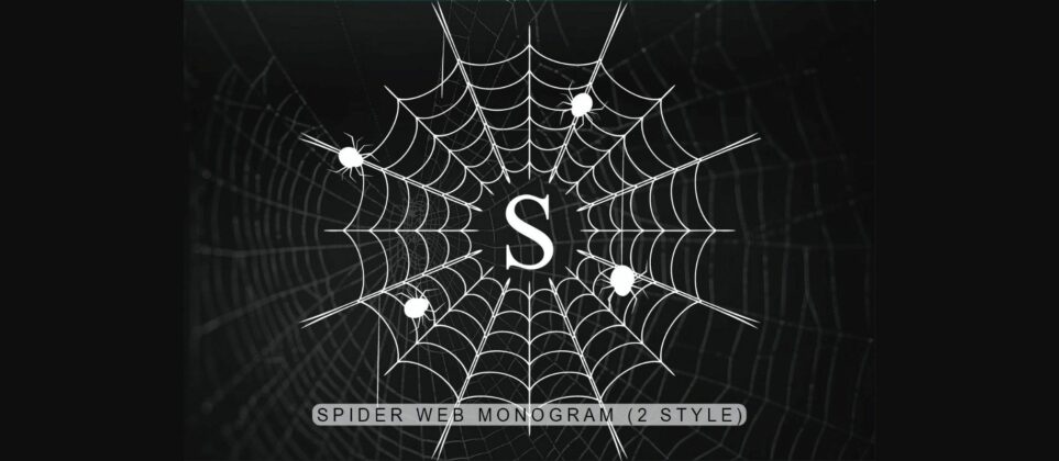 Spider Web Monogram Font Poster 3