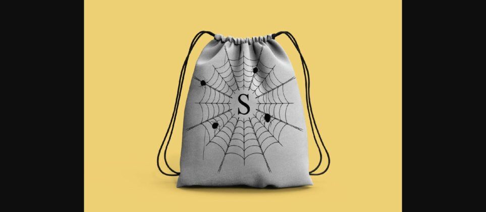 Spider Web Monogram Font Poster 6