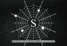 Spider Web Monogram Font Poster 1