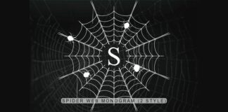 Spider Web Monogram Font Poster 1