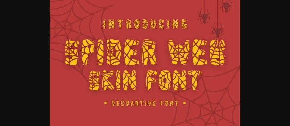 Spider Web Skin Font Poster 3